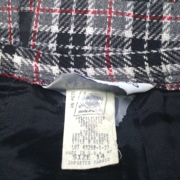 VINTAGE Easy Pieces Ivy League skirt; "14", Wool blend, Collegiate, Plaid, Trend - Picture 5 of 6